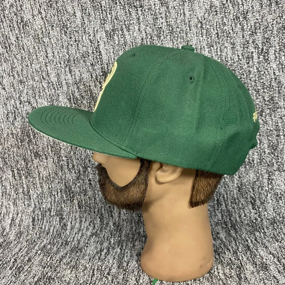 Mitchell & Ness Milwaukee Bucks Snapback Hat Cap NBA Green Gold Flat Bill OSFM